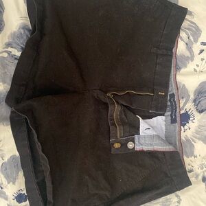 Black chino shorts with a 2.5 inch inseam